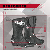 Sidi Performer Motorcycle Boots | Technomicro Upper & Replaceable Toe Sliders