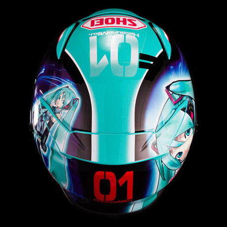 Shoei RF-1400 Hatsune Miku TC-4 Full-Face Motorcycle Helmet - photo 8