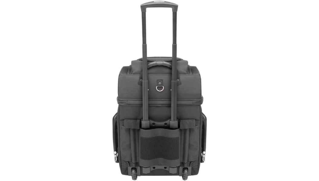 Saddlemen BR4200 Motorcycle Sissy Bar Bag | Expandable Pockets, Adjustable Backrest & Rain Cover
