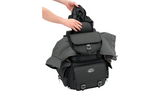 Saddlemen BR3400EX Motorcycle Sissy Bar Bag | 3,400 cu in, Adjustable Backrest & Rain Cover