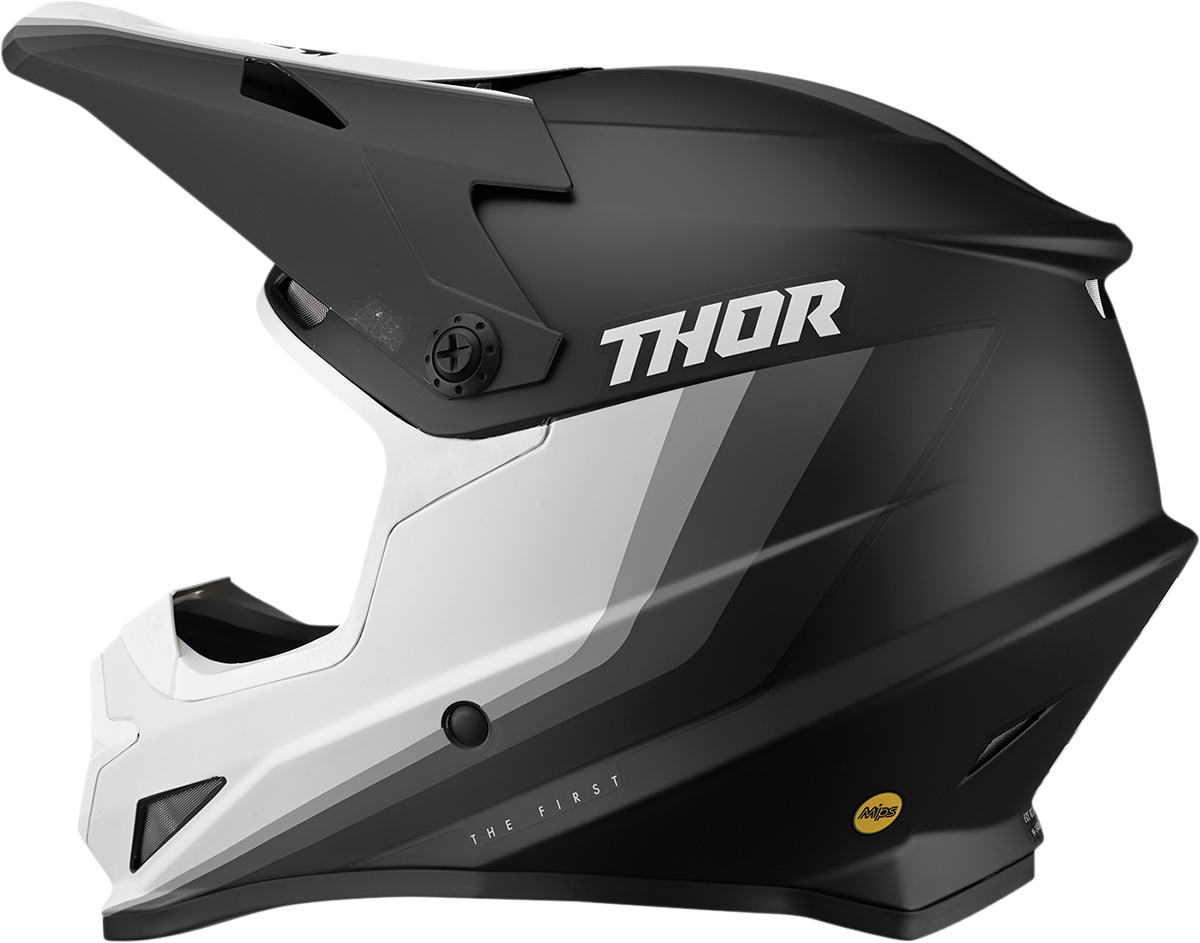 Thor Sector Helmet - Runner - MIPS - Black/White - 2XL 0110-7319 - Cycle City Outdoors