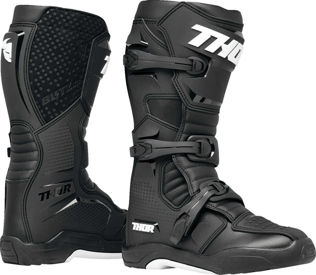 Thor Blitz XR Boots - Black/White - Size 8 3410-3074 - Cycle City Outdoors