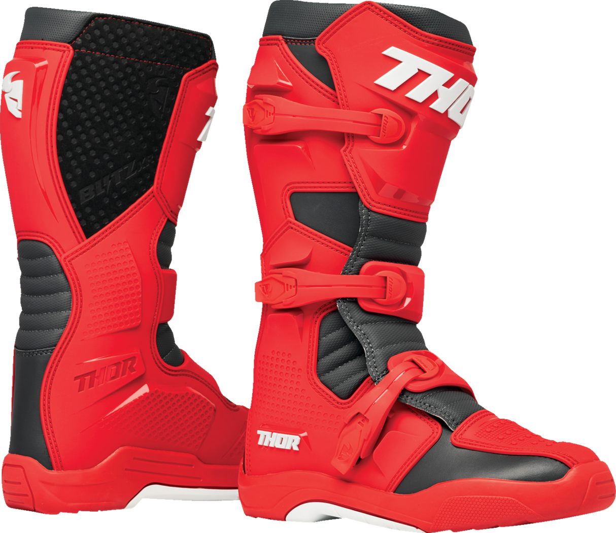 Thor Blitz XR Boots - Red/Charcoal - Size 9 3410-3111 - Cycle City Outdoors