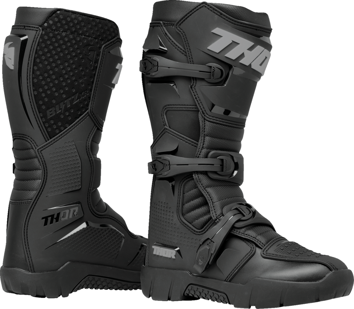 Thor Blitz XR Trail Boots - Black/Gray - Size 14 3410-3134 - Cycle City Outdoors