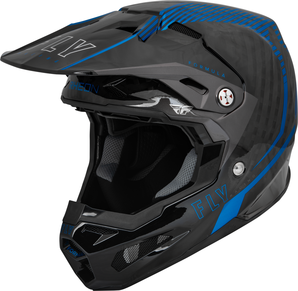 Youth Formula Carbon Tracer Helmet Blue/Black Yl - Cycle City Outdoors